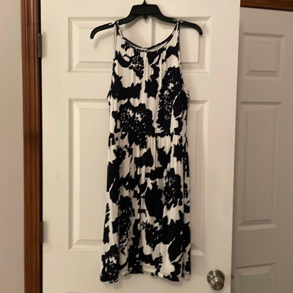 LOFT sundress. Size small, blue and white floral print